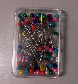 Pearlheaded pins 38mm (80 pcs)